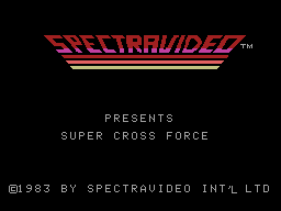Super Cross Force title screen for Colecovision